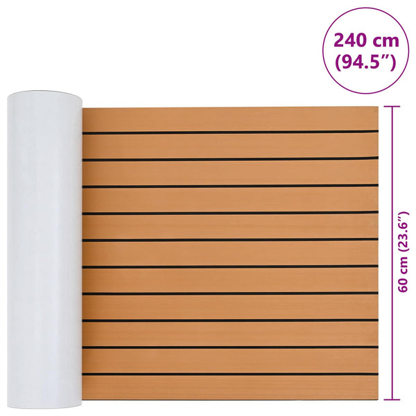 Venealusta Raidallinen Ruskea ja musta 240 x 60 cm EVA
