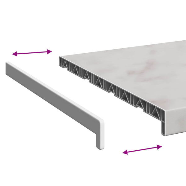 Ikkunakynnys Marmori tekstuuri 80 x 45 x 4,5 cm