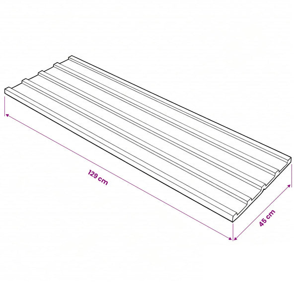 Kattopaneeli 12 kpl Harmaa 129 x 45 cm Galvanoitu teräs