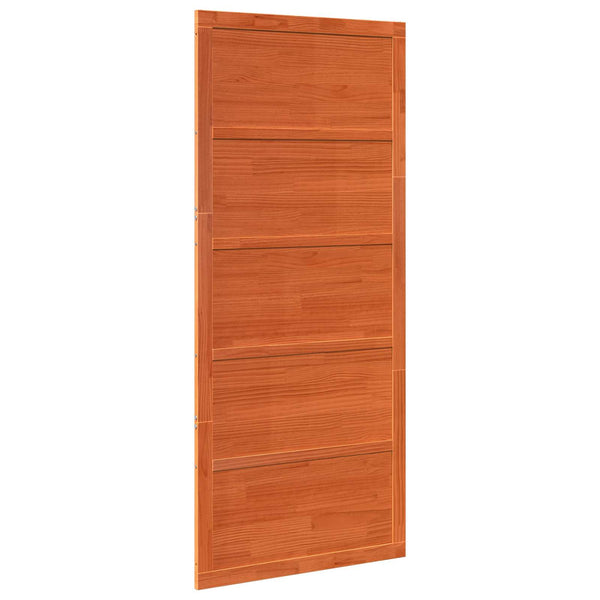 Ladon Ovi 100 x 2,5 x 208 cm Täysi mänty Vahanruskea