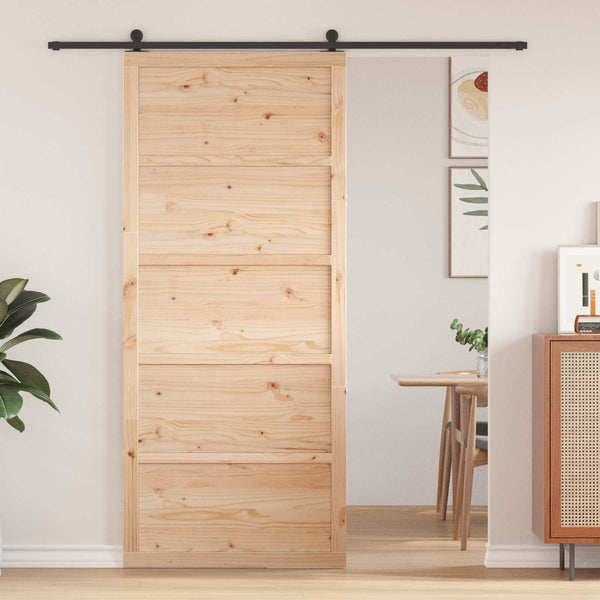 Ladon Ovi 90 x 2,5 x 208 cm Täysi mänty Luonnollinen
