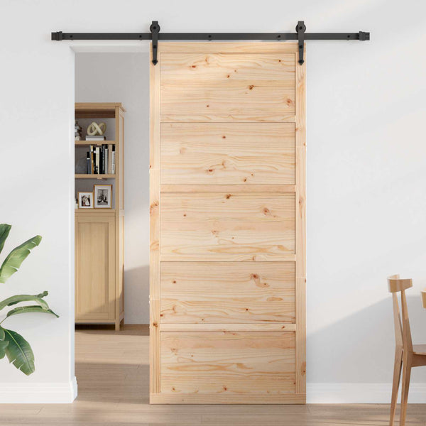 Ladon Ovi 90 x 2,5 x 208 cm Täysi mänty Luonnollinen