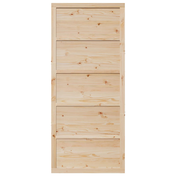 Ladon Ovi 90 x 2,5 x 208 cm Täysi mänty Luonnollinen
