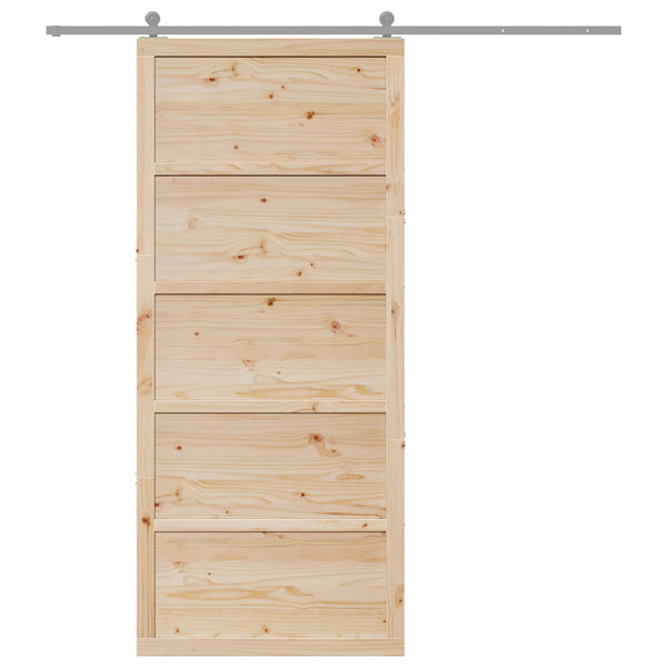 Ladon Ovi 90 x 2,5 x 208 cm Täysi mänty Luonnollinen