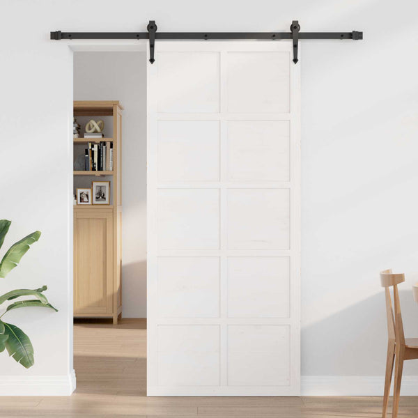 Ladon Ovi 100 x 2,5 x 208 cm Täysi mänty valkoinen