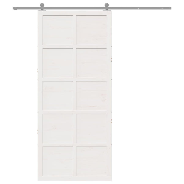 Ladon Ovi 100 x 2,5 x 208 cm Täysi mänty valkoinen