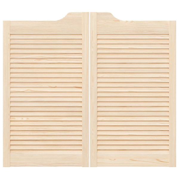 Kääntöovet 2 kpl 90 x 40 cm Täysi mänty Luonnollinen