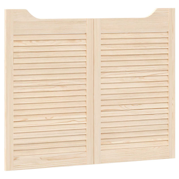 Kääntöovet 2 kpl 80 x 50 cm Täysi mänty Luonnollinen
