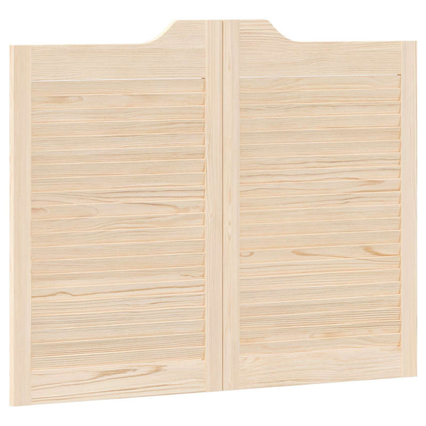 Kääntöovet 2 kpl 80 x 50 cm Täysi mänty Luonnollinen