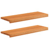 Portaiden päällysteet 2 kpl 80 x 25 x 2 cm Vaaleanruskea