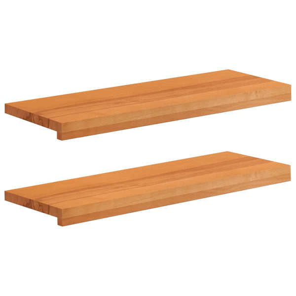 Portaiden päällysteet 2 kpl 70 x 30 x 2 cm Vaaleanruskea