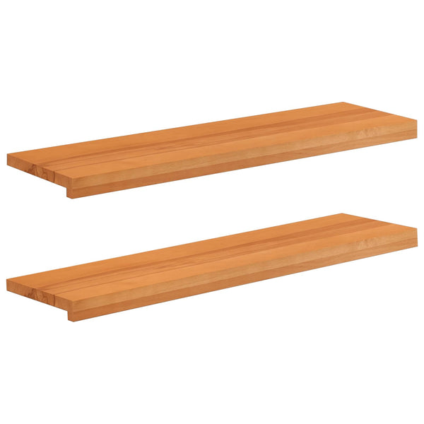 Portaiden päällysteet 2 kpl 100 x 30 x 2 cm Vaaleanruskea