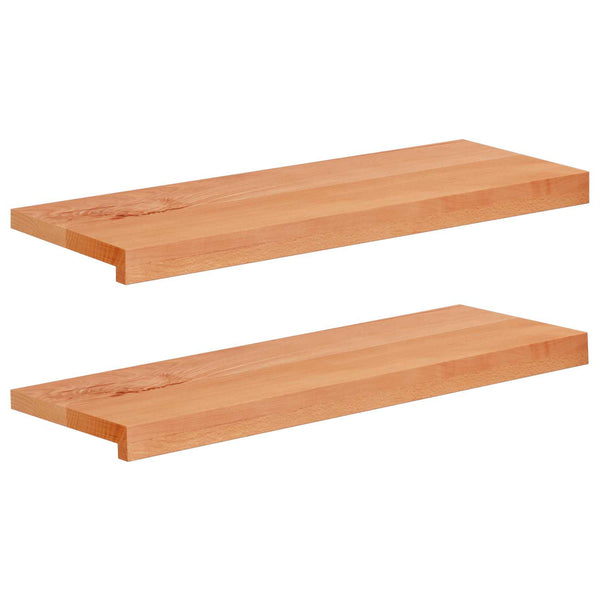 Portaiden päällysteet 2 kpl 80 x 30 x 2 cm Lakka Kiinteä pyökki