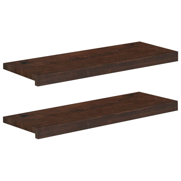 Portaiden päällysteet 2 kpl 80 x 25 x 2 cm Tumma ruskea