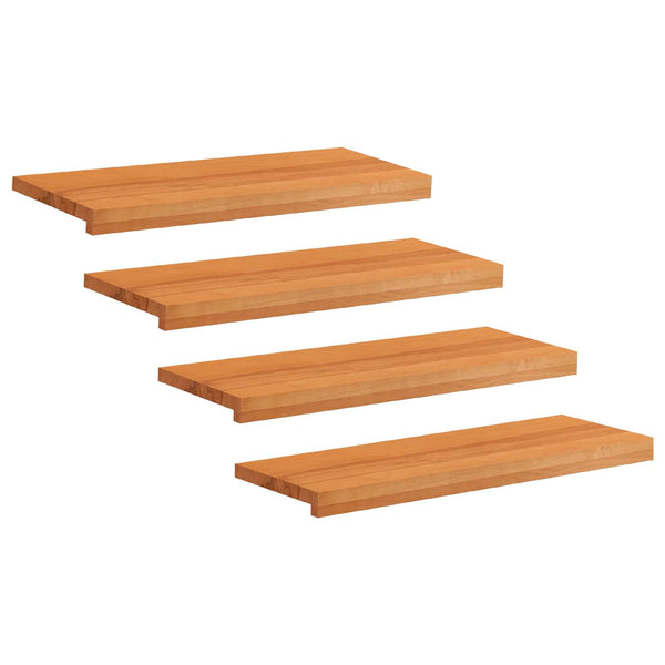 Portaiden päällysteet 4 kpl 80 x 25 x 2 cm Vaaleanruskea