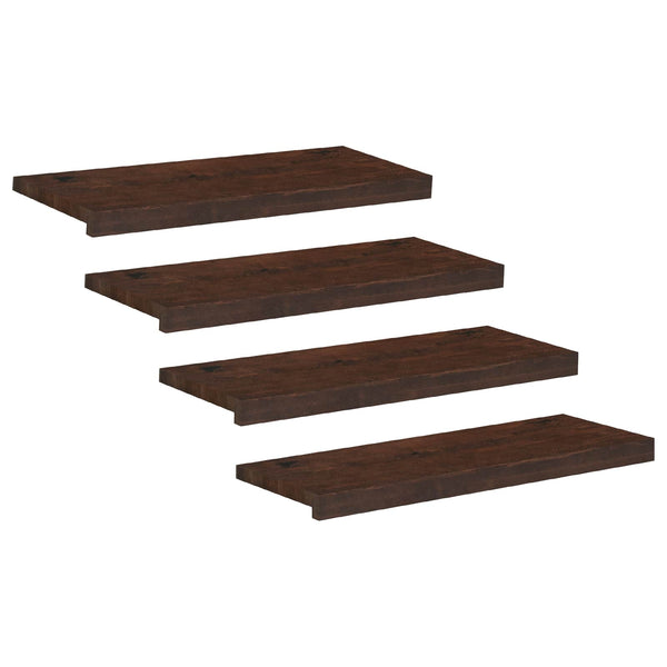 Portaiden päällysteet 4 kpl 70 x 25 x 2 cm Tumma ruskea
