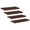 Portaiden päällysteet 4 kpl 80 x 25 x 2 cm Tumma ruskea