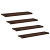 Portaiden päällysteet 4 kpl 110 x 25 x 2 cm Tumma ruskea