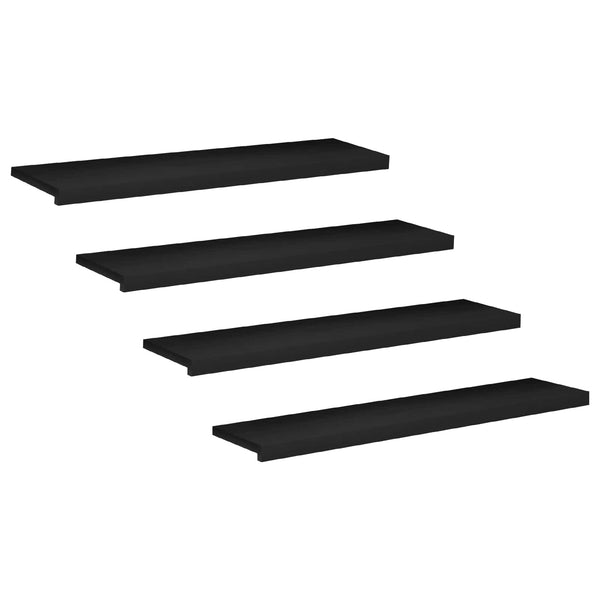 Portaiden päällysteet 4 kpl 120 x 25 x 2 cm Musta