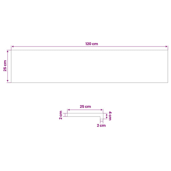 Portaiden päällysteet 8 kpl 120 x 25 x 2 cm Luonnollinen