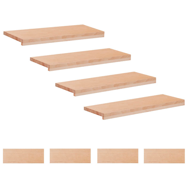 Portaiden päällysteet 8 kpl 80 x 30 x 2 cm Luonnollinen