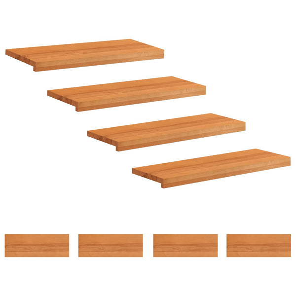 Portaiden päällysteet 8 kpl 70 x 25 x 2 cm Vaaleanruskea