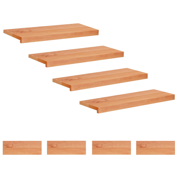 Portaiden päällysteet 8 kpl 70 x 30 x 2 cm Lakka Kiinteä pyökki