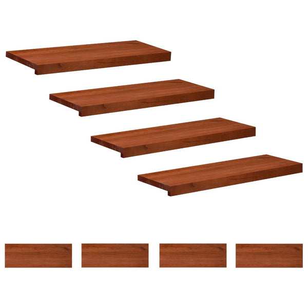 Portaiden päällysteet 8 kpl 70 x 25 x 2 cm Ruskea