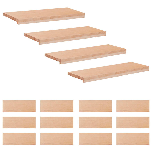 Portaiden päällysteet 16 kpl 80 x 25 x 2 cm Luonnollinen