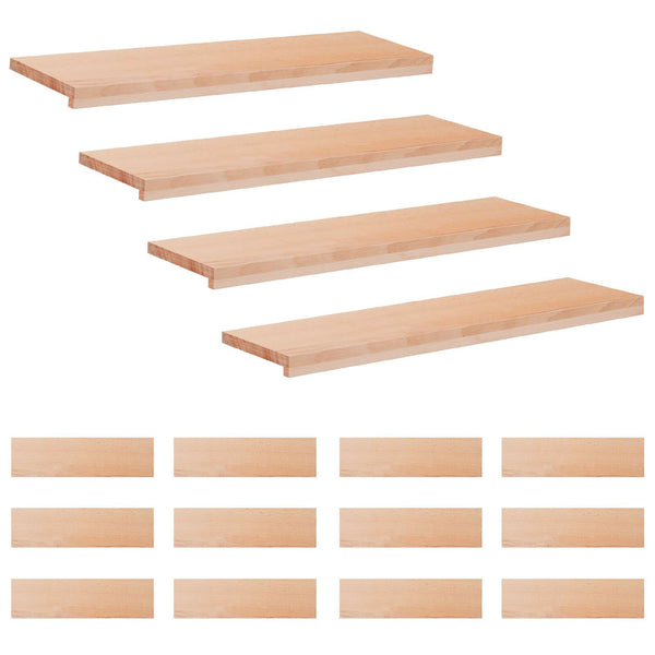 Portaiden päällysteet 16 kpl 100 x 30 x 2 cm Luonnollinen