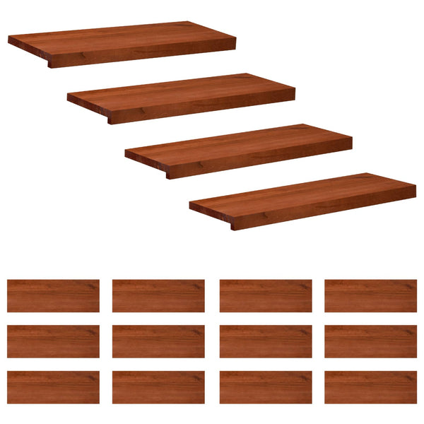 Portaiden päällysteet 16 kpl 80 x 25 x 2 cm Ruskea