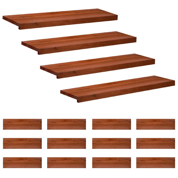 Portaiden päällysteet 16 kpl 100 x 25 x 2 cm Ruskea