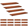 Portaiden päällysteet 16 kpl 120 x 25 x 2 cm Ruskea