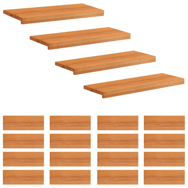 Portaiden päällysteet 20 kpl 80 x 25 x 2 cm Vaaleanruskea