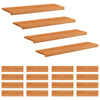 Portaiden päällysteet 20 kpl 100 x 30 x 2 cm Vaaleanruskea