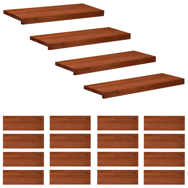 Portaiden päällysteet 20 kpl 80 x 25 x 2 cm Ruskea