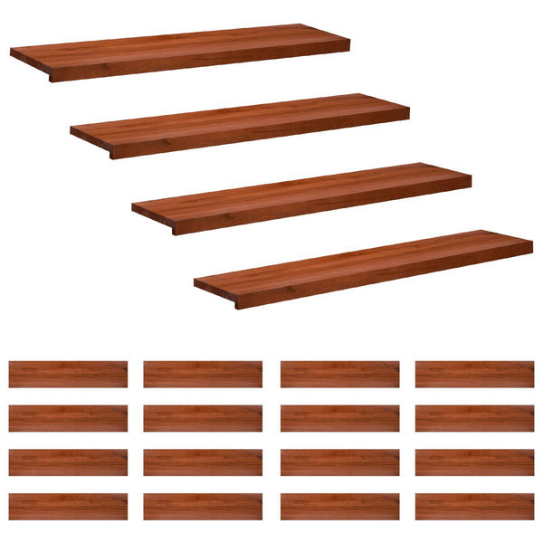 Portaiden päällysteet 20 kpl 120 x 30 x 2 cm Ruskea
