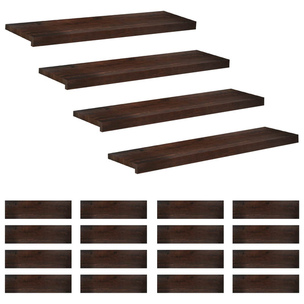 Portaiden päällysteet 20 kpl 100 x 25 x 2 cm Tumma ruskea