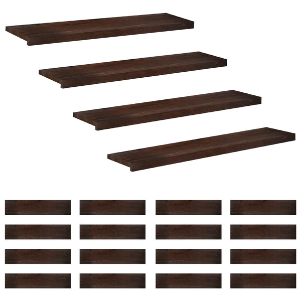 Portaiden päällysteet 20 kpl 110 x 30 x 2 cm Tumma ruskea
