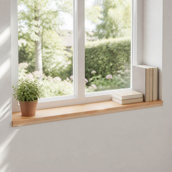 Ikkunalautaset 2 kpl Luonnollinen 70 x 20 x 2 cm Kiinteä pyökki