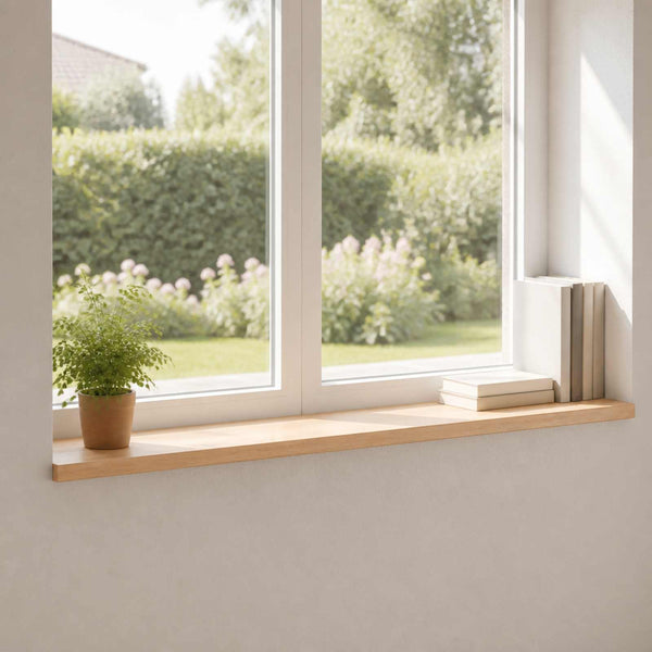 Ikkunalautaset 2 kpl Luonnollinen 140 x 20 x 2 cm