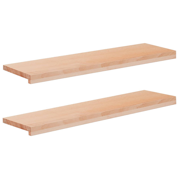 Ikkunalautaset 2 kpl Luonnollinen 100 x 25 x 2 cm