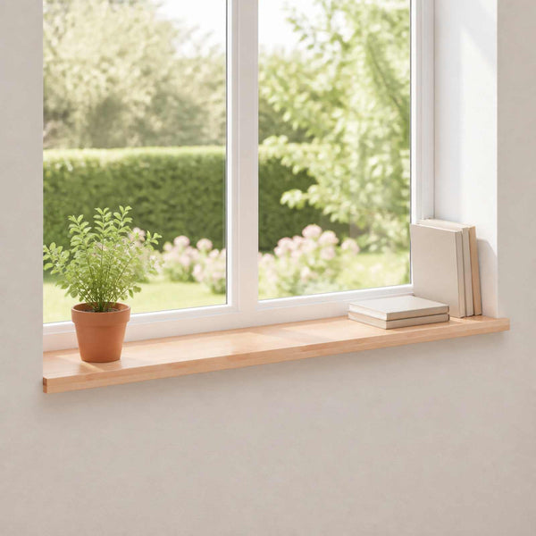 Ikkunalautaset 2 kpl Luonnollinen 140 x 25 x 2 cm