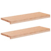 Ikkunalautaset 2 kpl Luonnollinen 80x 30 x 2 cm Kiinteä pyökki