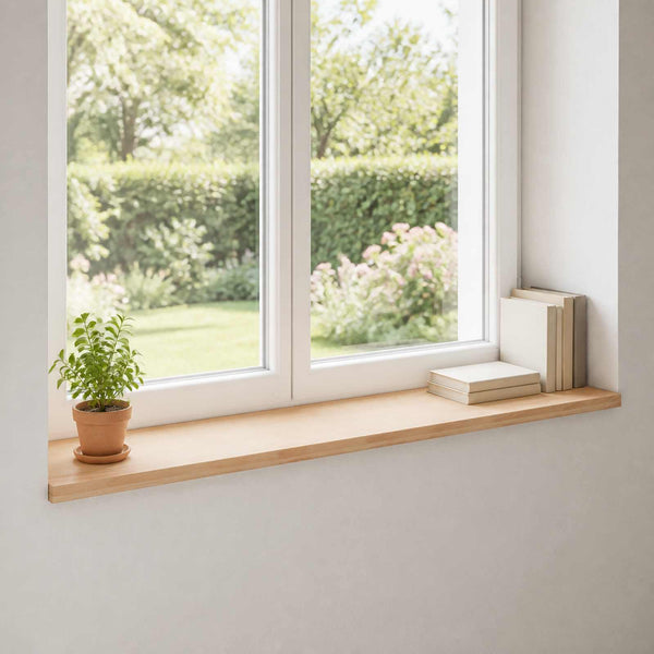 Ikkunalautaset 2 kpl Luonnollinen 110 x 40 x 2 cm
