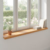 Ikkunalautaset 2 kpl Vaaleanruskea 120 x 15 x 2 cm