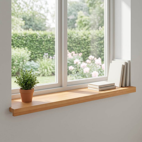Ikkunalautaset 2 kpl Vaaleanruskea 70 x 30 x 2 cm