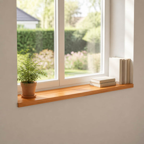 Ikkunalautaset 2 kpl Vaaleanruskea 110 x 30 x 2 cm