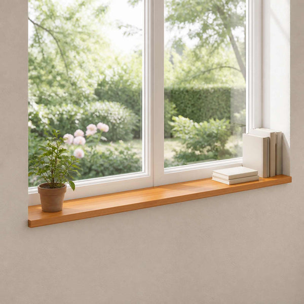 Ikkunalautaset 2 kpl Vaaleanruskea 120 x 40 x 2 cm