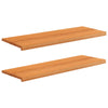 Ikkunalautaset 2 kpl Vaaleanruskea 120 x 40 x 2 cm